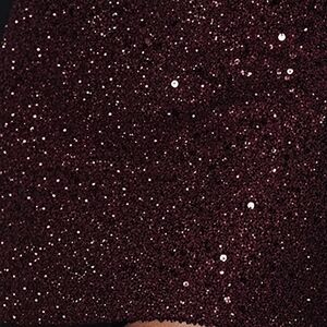 Commense Sparkling Burgundy Mini Skirt